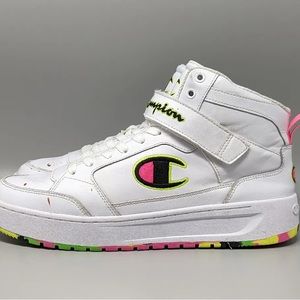 Champion Women's Shoes Sneakers White Pink Green Scarlet Drome Size US 6w